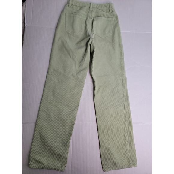 Pacsun Jeans Sz 25 Womens 90's Boyfriend Straight Coduroy High Rise Mint Green - Picture 9 of 10